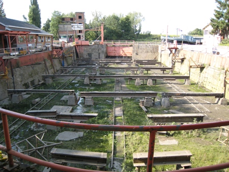 Empty dry dock